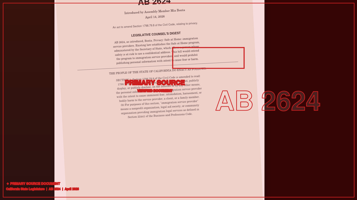 AB 2624 Enrolled Record